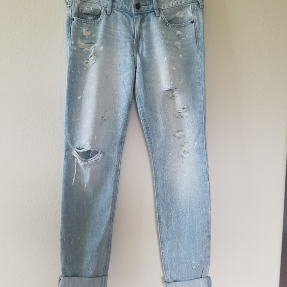Hollister Pants - Distressed Jeans w/ Light Paint Accent | Hollister